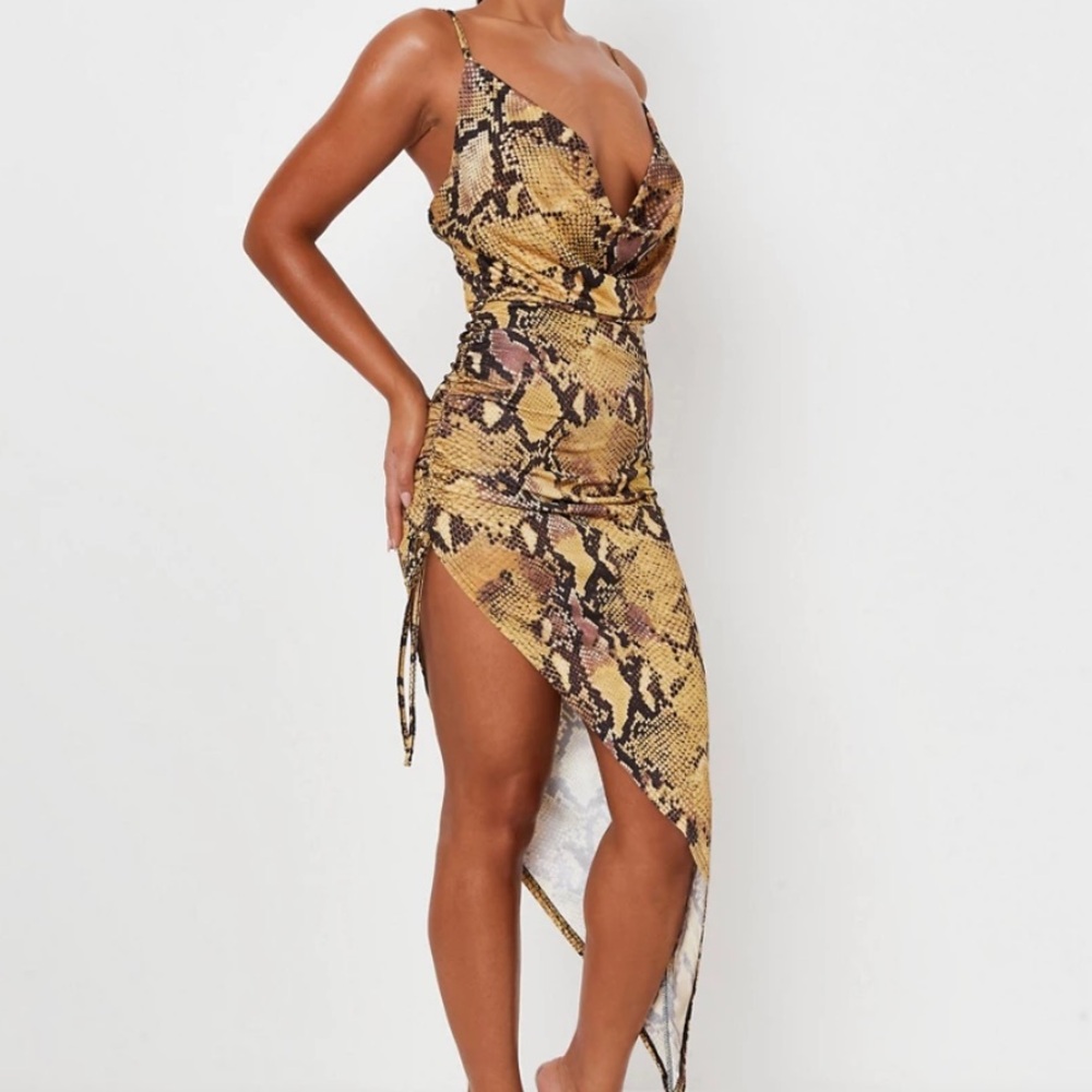 Carli Bybel x MISSGUIDED Limited Edition Snake Print Dress